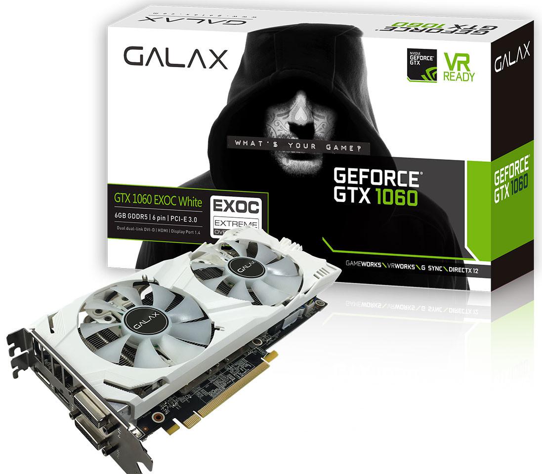 GALAX Releases GeForce GTX 1060 6GB EXOC White Edition