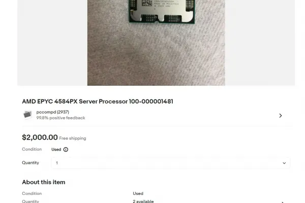 AMD Epyc 4004 Series Leak: New Server CPUs for AM5 Socket Listed by US Dealer