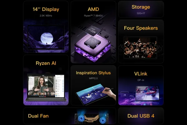 MINISFORUM V3 Launches: First AMD Ryzen7 8840U-Powered 3-in-1 Tablet with Advanced AI Capabilities