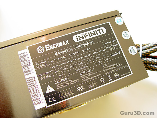 Enermax Infinity 650 Watt PSU