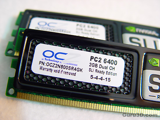 OCZ Technology SLI-Ready Edition 4GB PC2-6400 DDR2 DIMM Dual Channel Kit