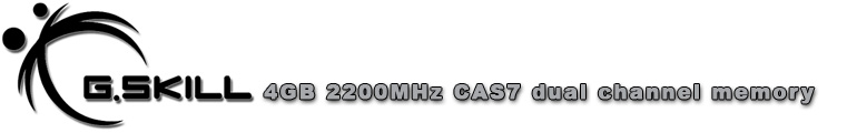 G.Skill 2200 MHz CAS7 DDR3 Dual Channel memory
