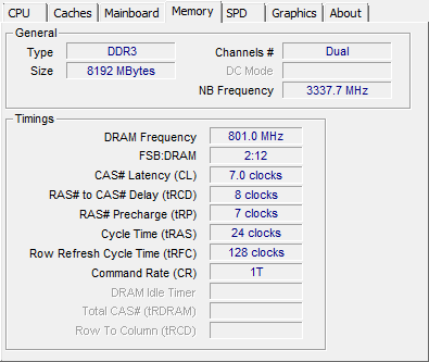 G.Skill 2x4GB Trident 1600 MHz CL7 DDR3 memory