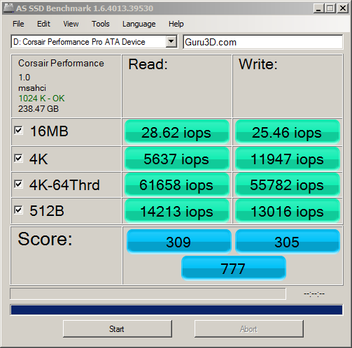 Corsair Performance Pro series SSD
