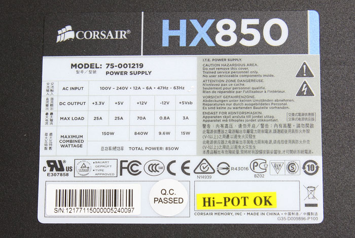 Corsair HX850