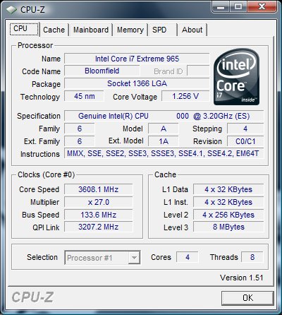 Factory overclocked to 2.6GHz.